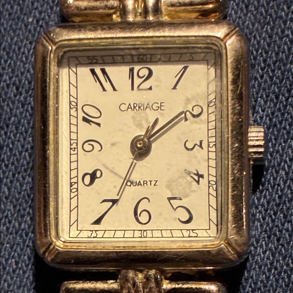 Carriage Gold Square Quartz Watch